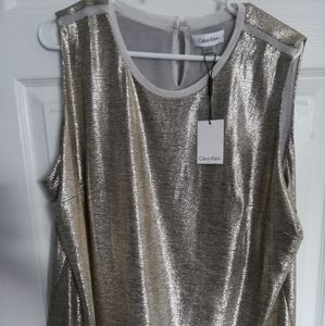 Calvin Klein gold sleeveless shirt NWT size 1x